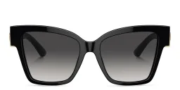 Shop Dolce & Gabbana Logo Square Sunglasses in Black online.
