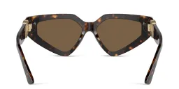Shop Dolce & Gabbana Logo Butterfly Sunglasses in Havana online.