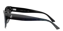 Shop JIMMY CHOO JC Motif Cat-Eye Sunglasses in Black online.