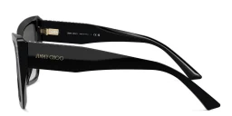 Shop JIMMY CHOO Rhinestone-Embellished Oversized Cat-Eye Sunglasses in Black online.