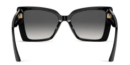 Shop JIMMY CHOO Rhinestone-Embellished Oversized Cat-Eye Sunglasses in Black online.