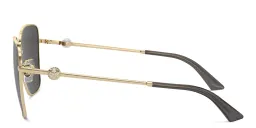 Shop JIMMY CHOO Pearl-Embellished Square Sunglasses in Gold online.