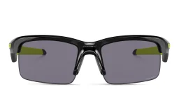 Shop Oakley Youth Capacitor Kids Half-Rim Rectangle Sunglasses in Polished Black online.