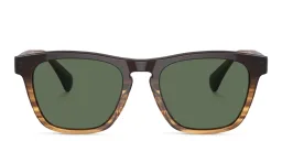 Shop OLIVER PEOPLES Logo Unisex Square Sunglasses in Brown online.