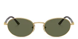 Shop PERSOL Ida Unisex Oval Sunglasses in Gold online.