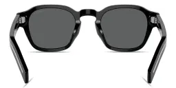 Shop PRADA Logo Round Sunglasses in Black online.