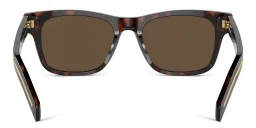 Shop PRADA Logo Rectangle Sunglasses in Tortoise online.