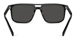 Shop PRADA Logo Rectangle Sunglasses in Black online.