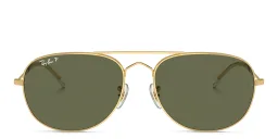 Shop Ray-Ban Bain Bridge Unisex Pilot Sunglasses in Polished Gold online.
