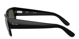 Shop Ray-Ban Carlos Unisex Rectangle Sunglasses in Black online.