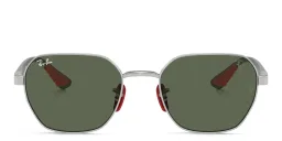 Shop Ray-Ban Scuderia Ferrari Collection Unisex Irregular Sunglasses in Silver online.