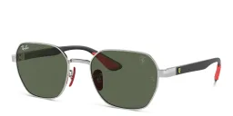 Shop Ray-Ban Scuderia Ferrari Collection Unisex Irregular Sunglasses in Silver online.