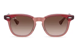Shop Ray-Ban Junior Logo Kids Square Sunglasses in Red online.