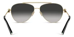 Shop TIFFANY T Motif Pilot Sunglasses in Pale Gold online.