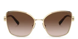 Shop TIFFANY T Motif Butterfly Sunglasses in Pale Gold online.