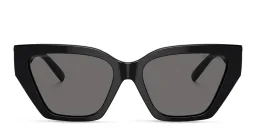 Shop TIFFANY T Deco Cat-Eye Sunglasses in Black online.