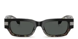 Shop VERSACE Medusa Rectangle Sunglasses in Havana online.