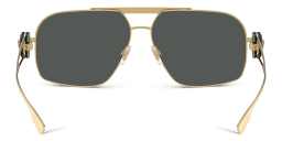 Shop VERSACE Medusa Irregular Sunglasses in Gold online.