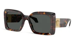 Shop VERSACE Medusa Irregular Sunglasses in Havana online.