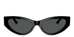 Shop VERSACE Medusa Cat-Eye Sunglasses in Black online.