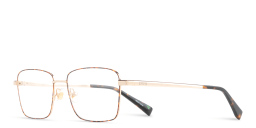 Shop EYE'M Rectangle Eyeglasses in Gold online.