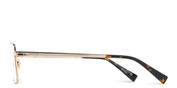 Shop EYE'M Rectangle Eyeglasses in Gold online.