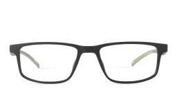 Shop EYE'M Clip-On Rectangle Eyeglasses in Rubber Black online.