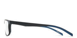 Shop EYE'M Clip-On Rectangle Eyeglasses in Matte Black online.