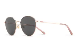 Shop EYE'M Round Sunglasses in Rose Gold online.