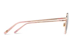 Shop EYE'M Round Sunglasses in Rose Gold online.