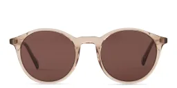 Shop EYE'M Round Sunglasses in Nude online.