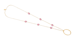 Shop LUTECE Nicole Glasses Necklace in Gold & Pink online.