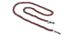 Shop The RICCI DISTRICT Lava Stone Unisex Glasses Chain in Brown online.