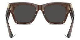 Shop BURBERRY Logo Signature Square Sunglasses in Brown online.