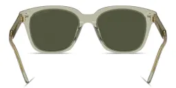 Shop GIORGIO ARMANI Logo Signature Square Sunglasses in Transparent Green online.