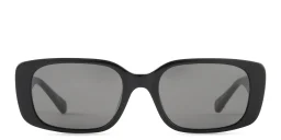Shop EYE'M Rectangle Sunglasses in Shiny Black online.