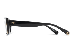 Shop EYE'M Rectangle Sunglasses in Shiny Black online.