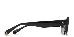 Shop EYE'M Rectangle Sunglasses in Shiny Black online.