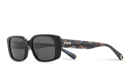 Shop EYE'M Rectangle Sunglasses in Solid Black online.