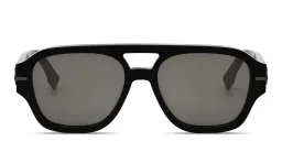 Shop FENDI Fendigraphy Square Sunglasses in Black online.