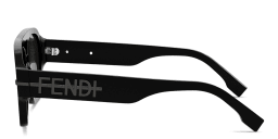 Shop FENDI Fendigraphy Square Sunglasses in Black online.