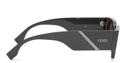 Shop FENDI Fendi Diagonal Rectangle Sunglasses in Brown online.