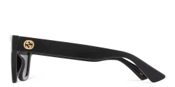 Shop GUCCI GG Logo Cat-Eye Sunglasses in Black online.