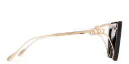 Shop GUCCI Gucci Fork Cat-Eye Sunglasses in Black online.