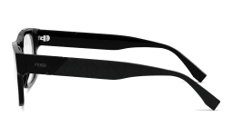 Shop FENDI Fendi Diagonal Black Rectangular Eyeglasses in Black online.