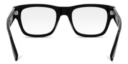 Shop FENDI Fendi Diagonal Black Rectangular Eyeglasses in Black online.