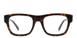 Shop FENDI Fendi Diagonal Black Rectangular Eyeglasses in Havana online.