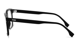 Shop FENDI Fendi Fine Black Square Eyeglasses in Black online.