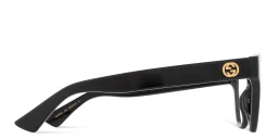 Shop GUCCI GG Logo Wide Cat-Eye Eyeglasses in Black online.