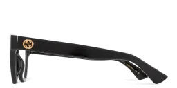 Shop GUCCI GG Logo Wide Cat-Eye Eyeglasses in Black online.